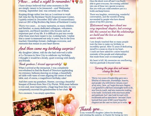 Celebrating Gillian: A Special Evening & Heartfelt Thank-You